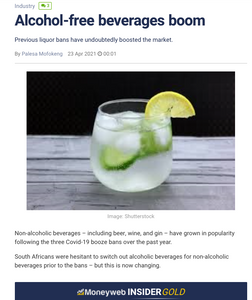 'Alcohol-free beverages boom' by Moneyweb