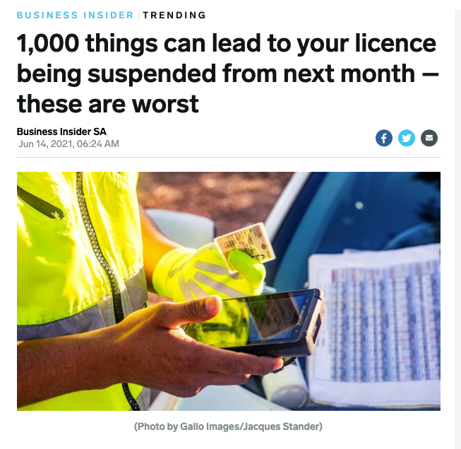 1,000 things can lead to your licence being suspended from July 2021 – including Drink Driving.