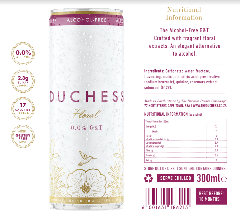 The Duchess Floral Gin & Tonic (4 x 300ml)